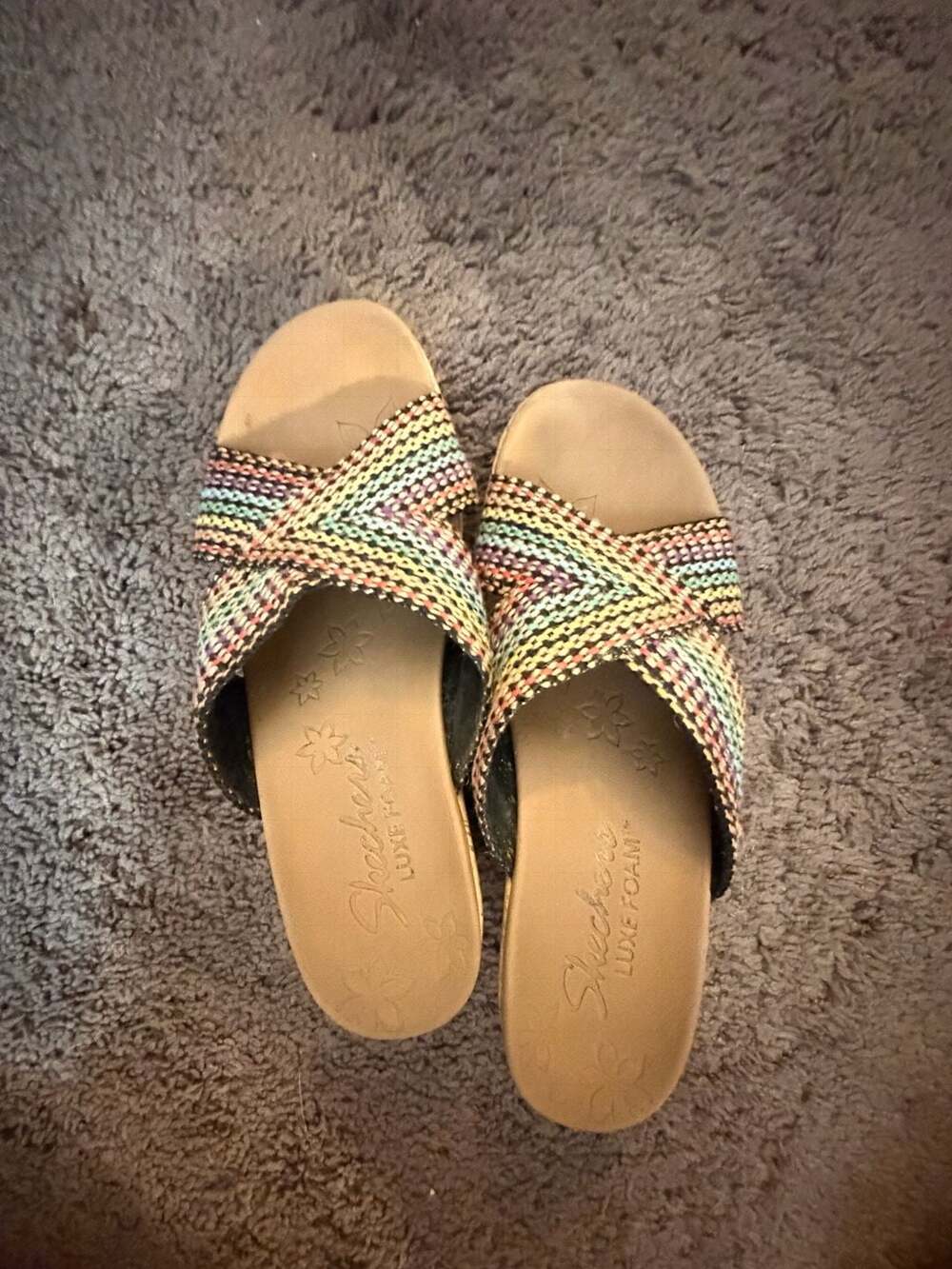 Skechers Beverlee Delighted Size 7.5 Rainbow